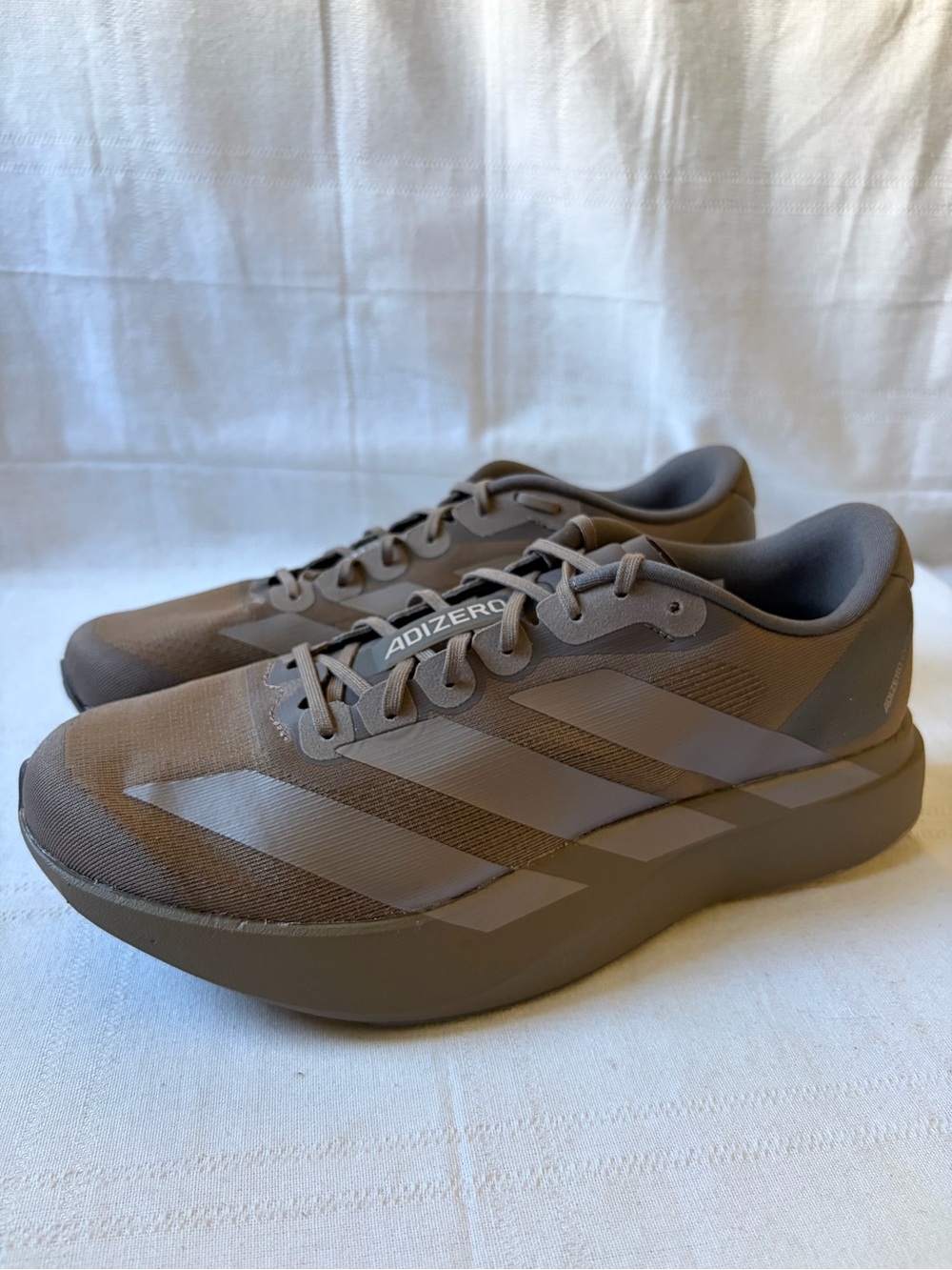 Adidas Adizero EVO SL Charcoal Coffee Athletic Running Shoes Men Size 8.5 KI6884